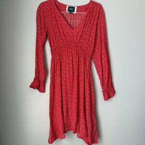 Maeve by Anthropologie Monaco Red White Floral Dress XS casual V neck